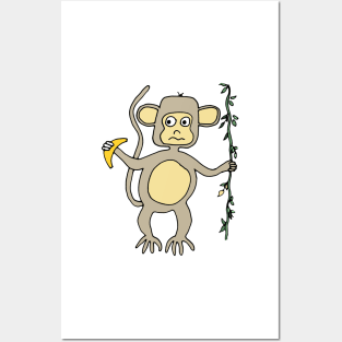 Monkey in the jungle Posters and Art